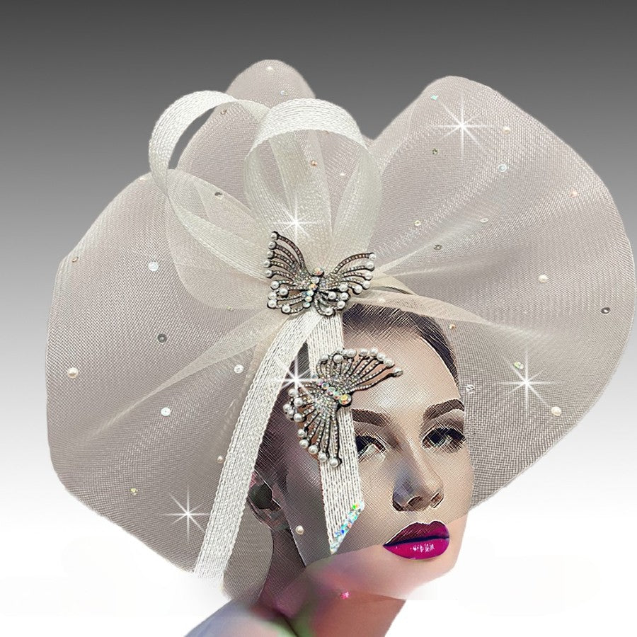 FANTASIA-WHT FA2954 Church Fascinator