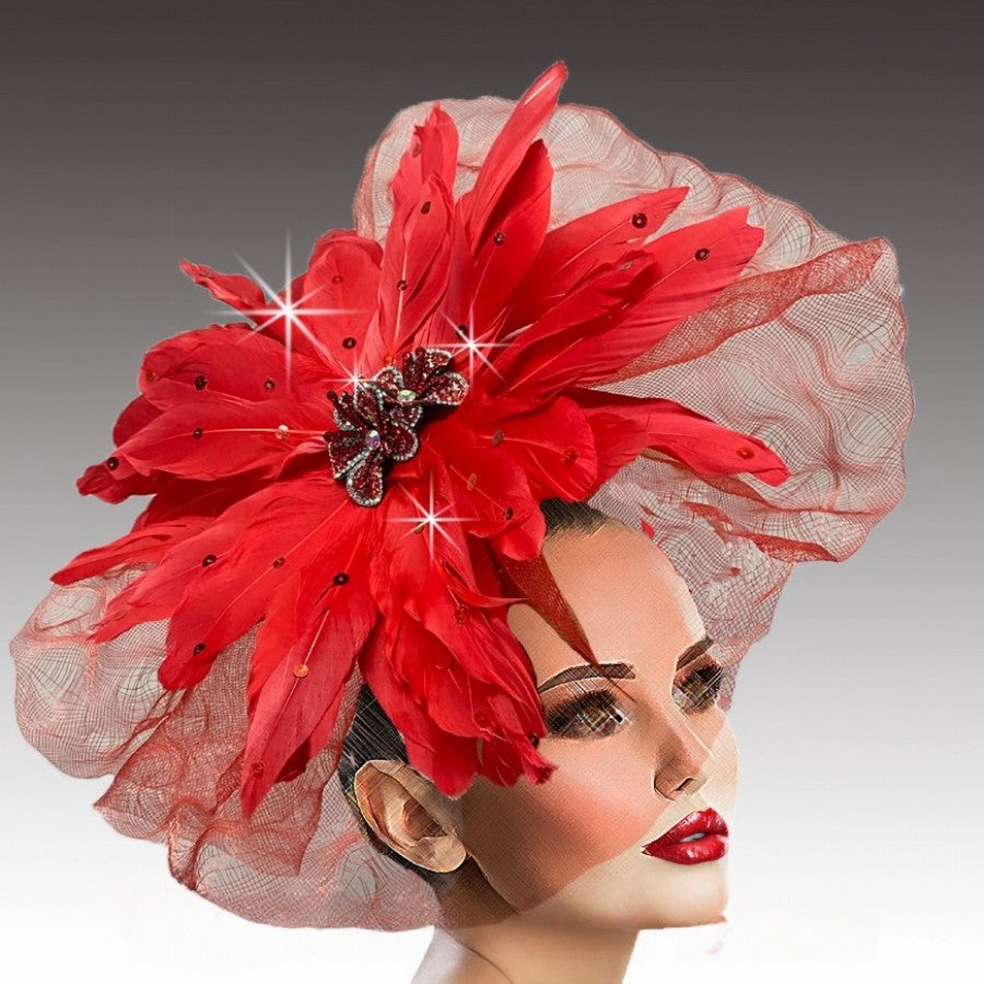 MANDARIN FA3200-RE Church Fascinator