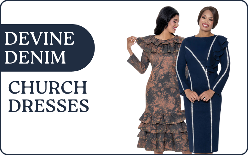 Devine Denim Church Dresses