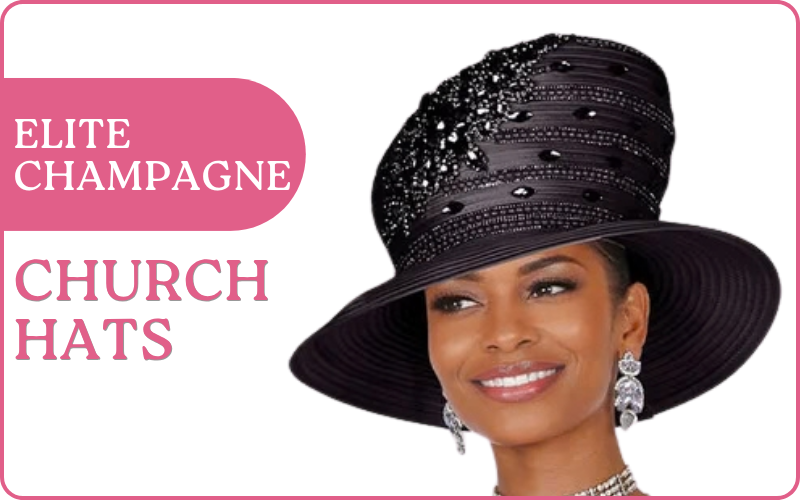 Elite Champagne Church Hats