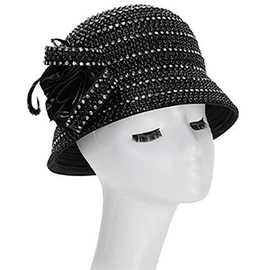 Giovanna HR22116-BLK Church Hat