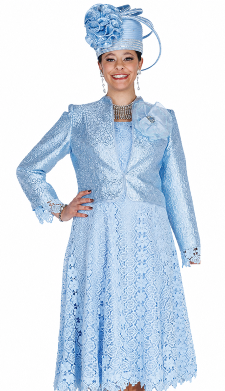 Champagne Italy 6411-BLU Church Dress