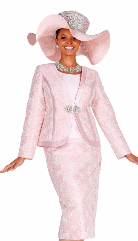 Champagne Italy 6419-PNK Church Suit
