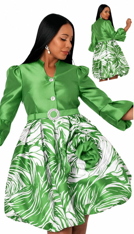Chancele By Tally Taylor 9845-GRN Church DreSs