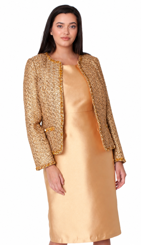 Tally Taylor 41096-GLD Church Suit