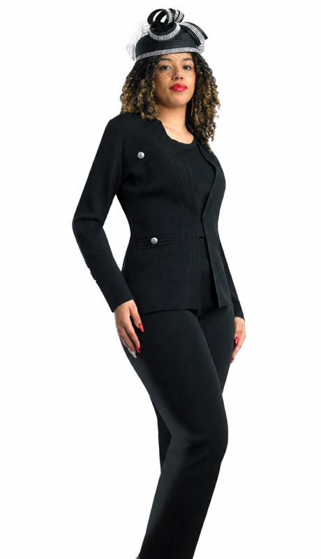 Lily And Taylor 780-BLK Church Suit
