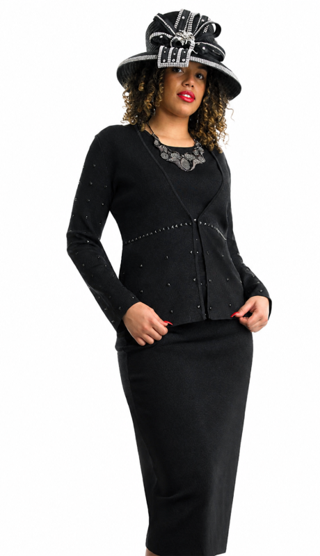 Lily And Taylor 726-BLK Church Suit