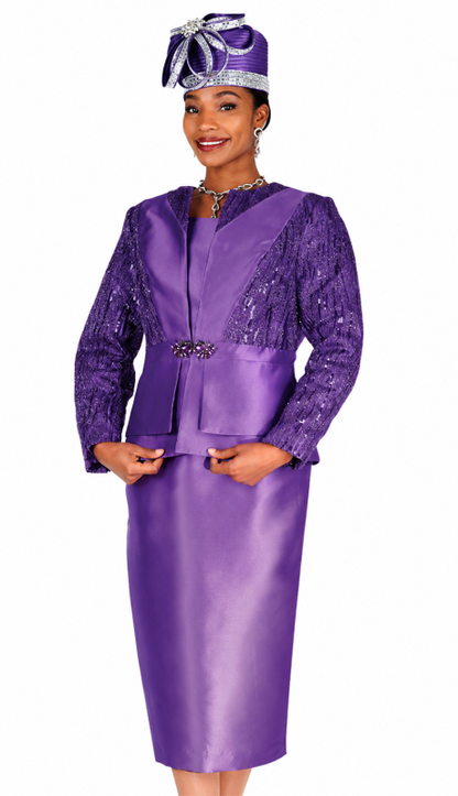 Aussie Austine 6257-PUR-QS Church Suit