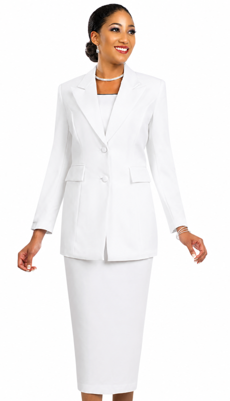 Ben Marc 2299-WHT-QS Church Suit