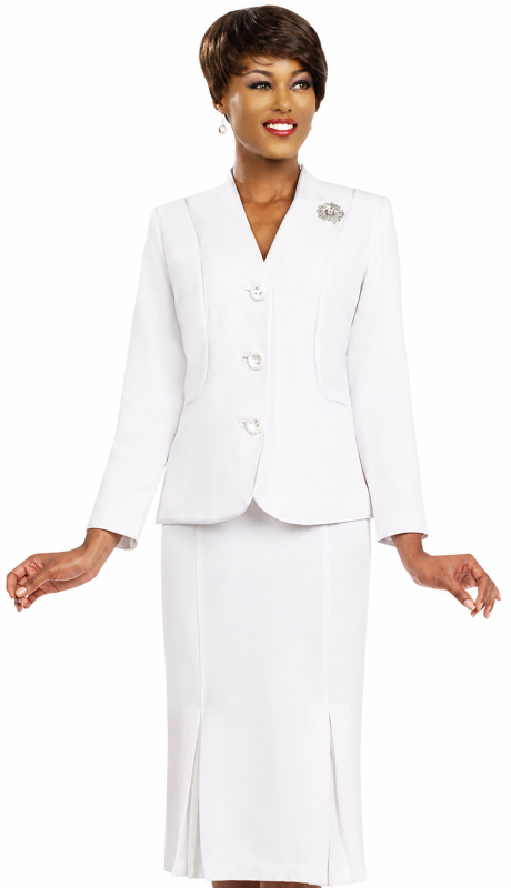 Ben Marc 78098-WHT Usher Church Suit for Women