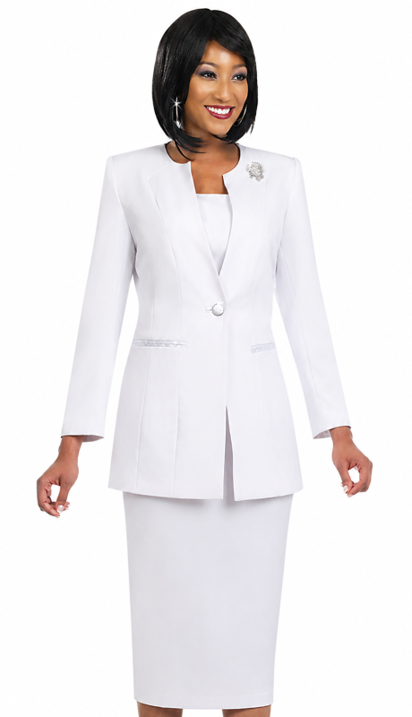 Ben Marc 78099-WHT Usher Suit