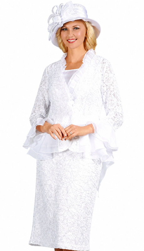 Mia By Giovanna 0929-WHT Church Suit