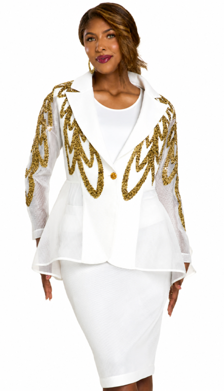 Donna Vinci 5865-WWG-IH Church Suit