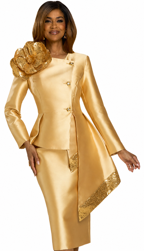 Lisa Rene 66972-GLD-QS Church Suit