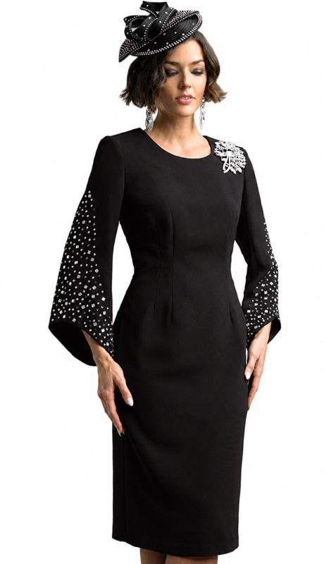 Lily And Taylor 4385-BLK Church Dress