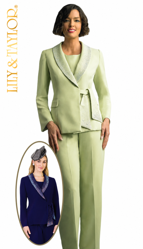 Lily And Taylor 4373-OLI-QS Pant