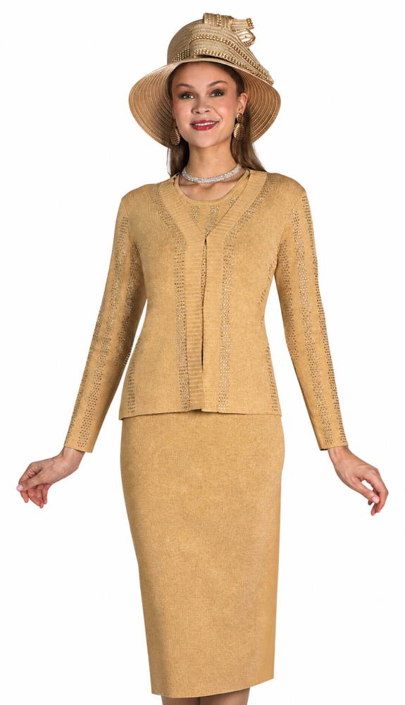 Lily And Taylor 651-GLD Church Suit