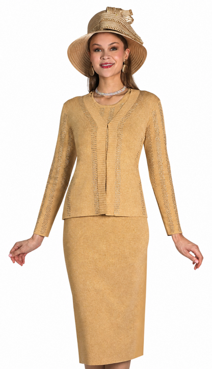 Lily And Taylor 651-GLD Church Suit