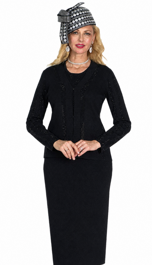 Lily And Taylor 651-BLK Church Suit