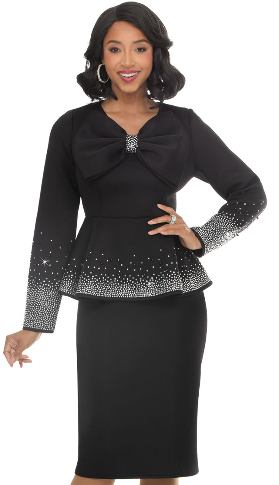 Lisa Rene 3397-BLK Church Suit
