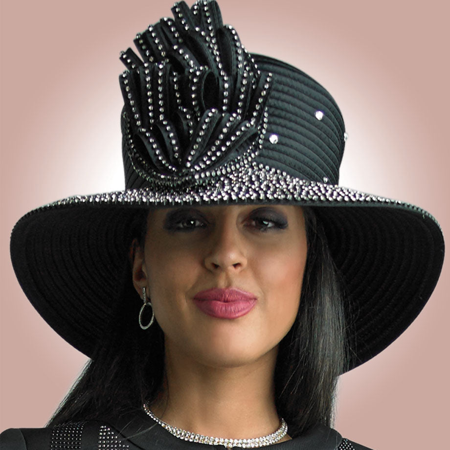 Lily And Taylor H214-BLK Church Hat