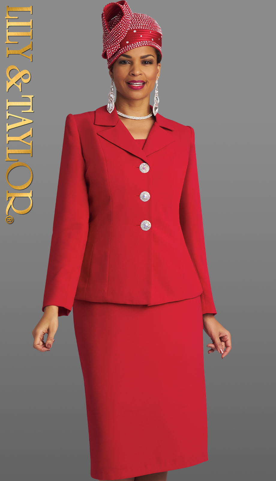 Lily And Taylor 3895-RED-H Church Hat