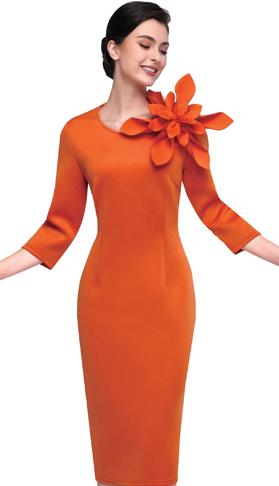 Serafina 6416-ORG Church Dress