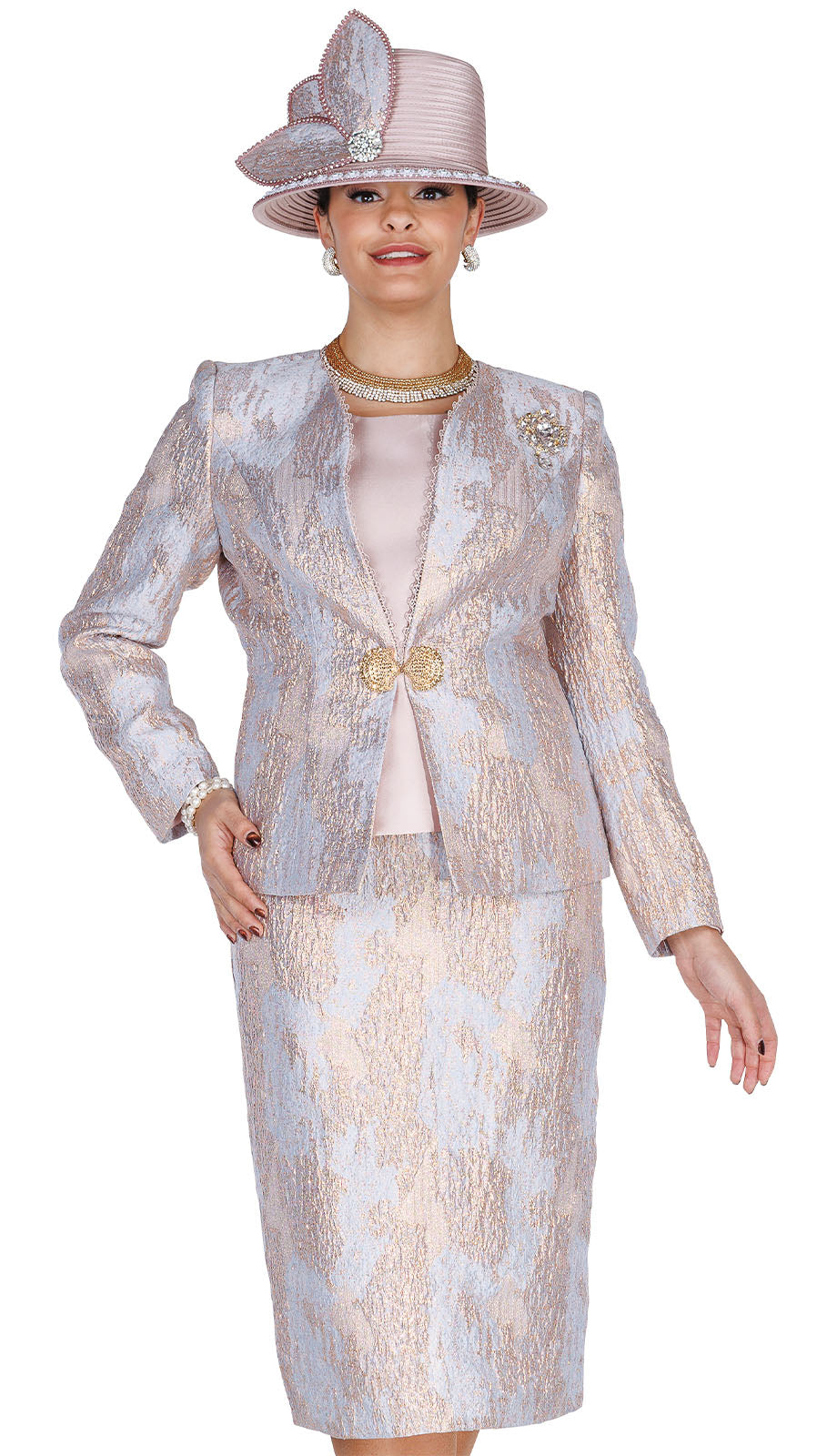 Champagne Italy 6403-H Church Hat