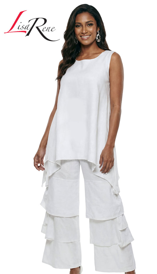 Lisa Rene 3390-WHT Church Suit