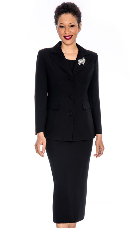Giovanna 0655-BLK-QS Church Suit