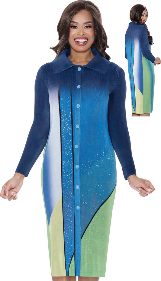 Divine Casuals DC1821-RYL Church Dress
