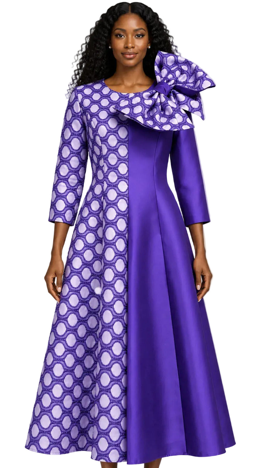 Giovanna D1717-PUR Church Dress