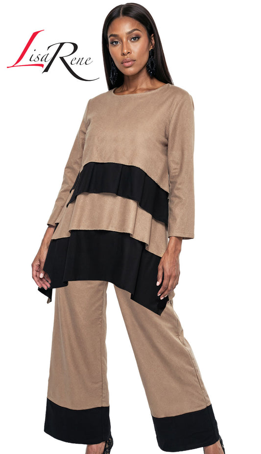 Lisa Rene 3391-KHK Church Suit