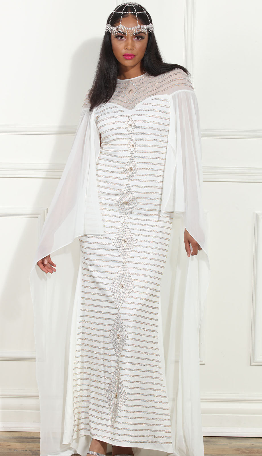 Donna Vinci DV-510-WHT Church Dress