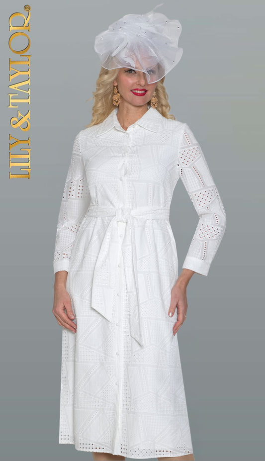 Lily And Taylor 5114-WHT-H Church Hat