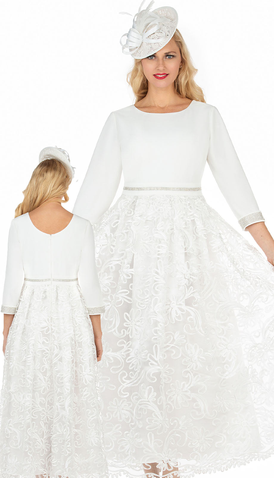 Mia By Giovanna D7208-WHT Church Dress