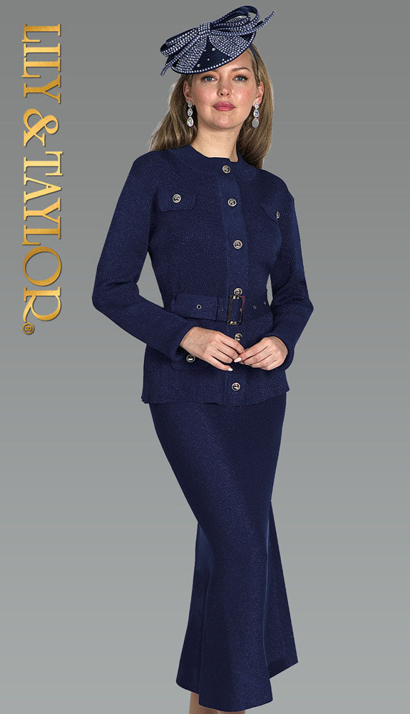 Lily And Taylor 922-SLV Church Suit