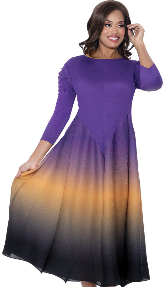 Divine Casuals DC1831-PUR Church Dress