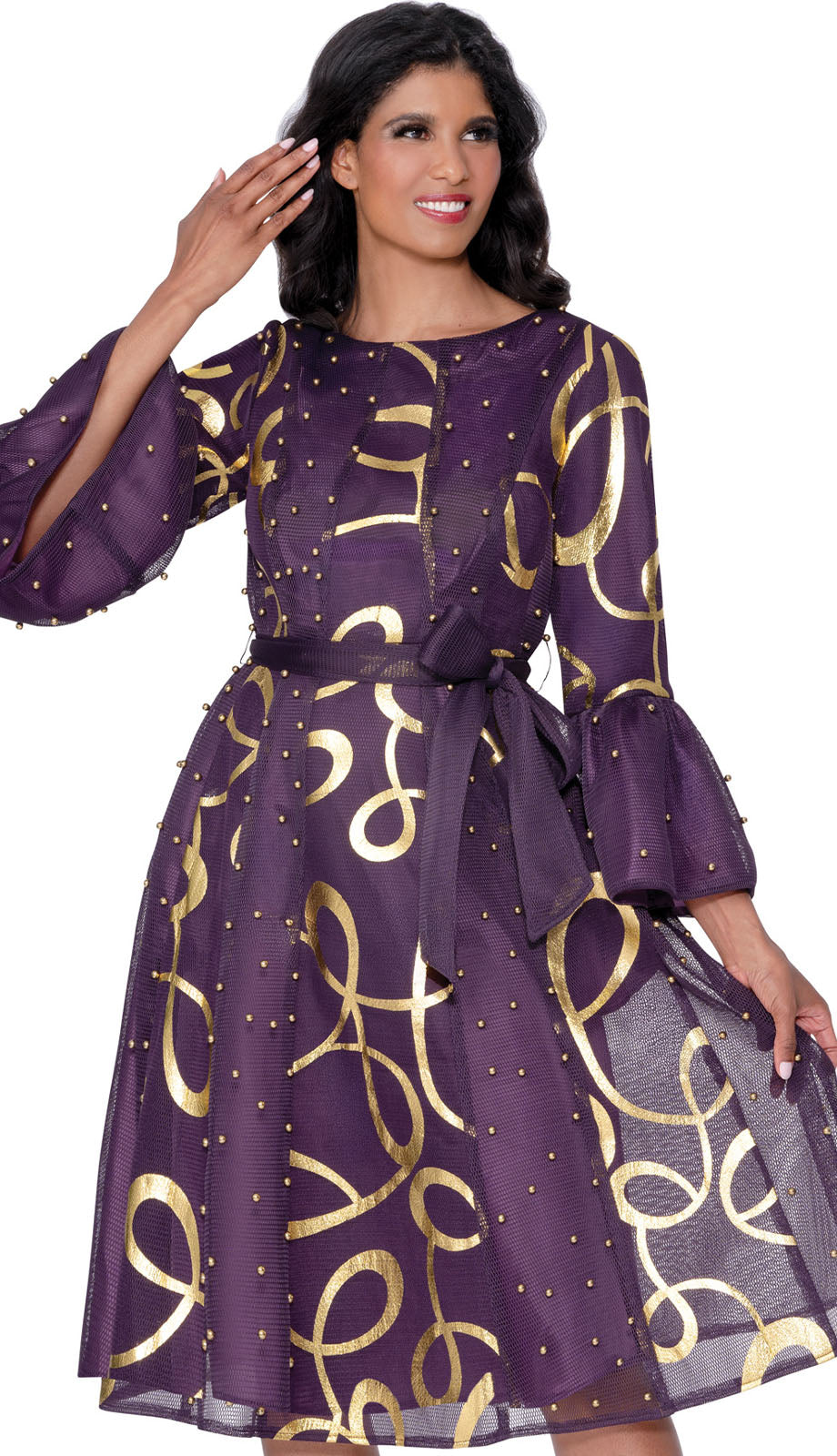 Nubiano 100541-PWG-IH Church Dress
