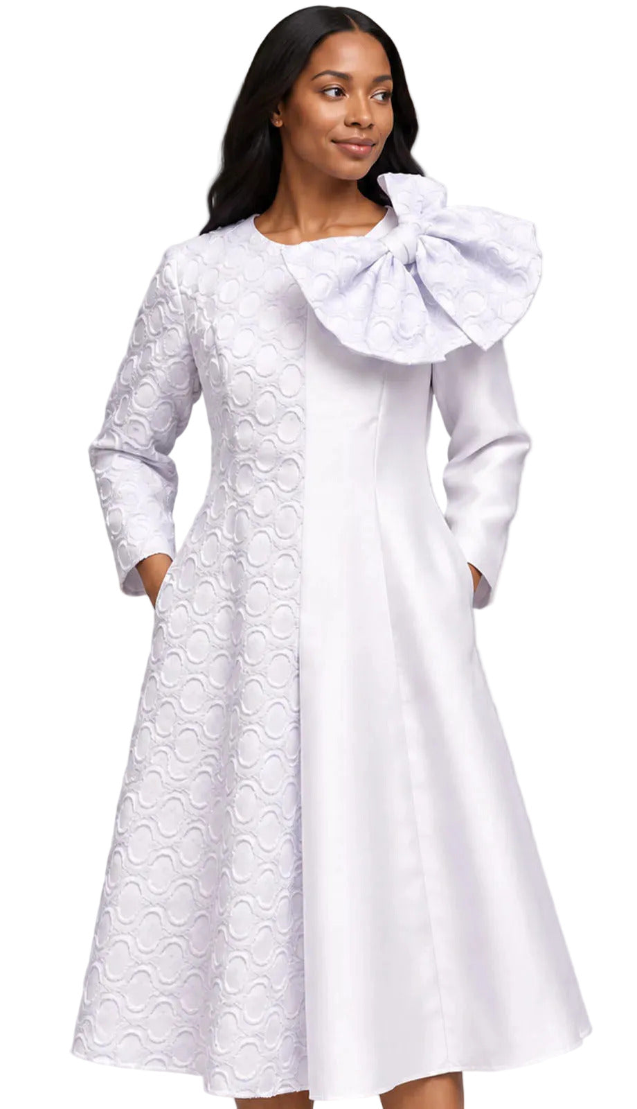 Giovanna D1717-WHT Church Dress