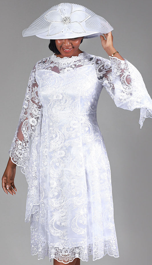 Giovanna D1684L-WHT Church Dress