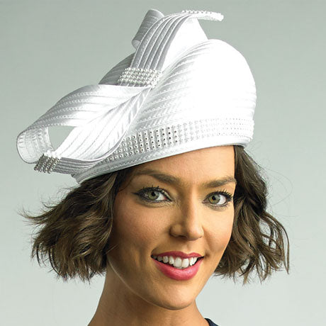 Lily And Taylor H208-WHT Church Hat
