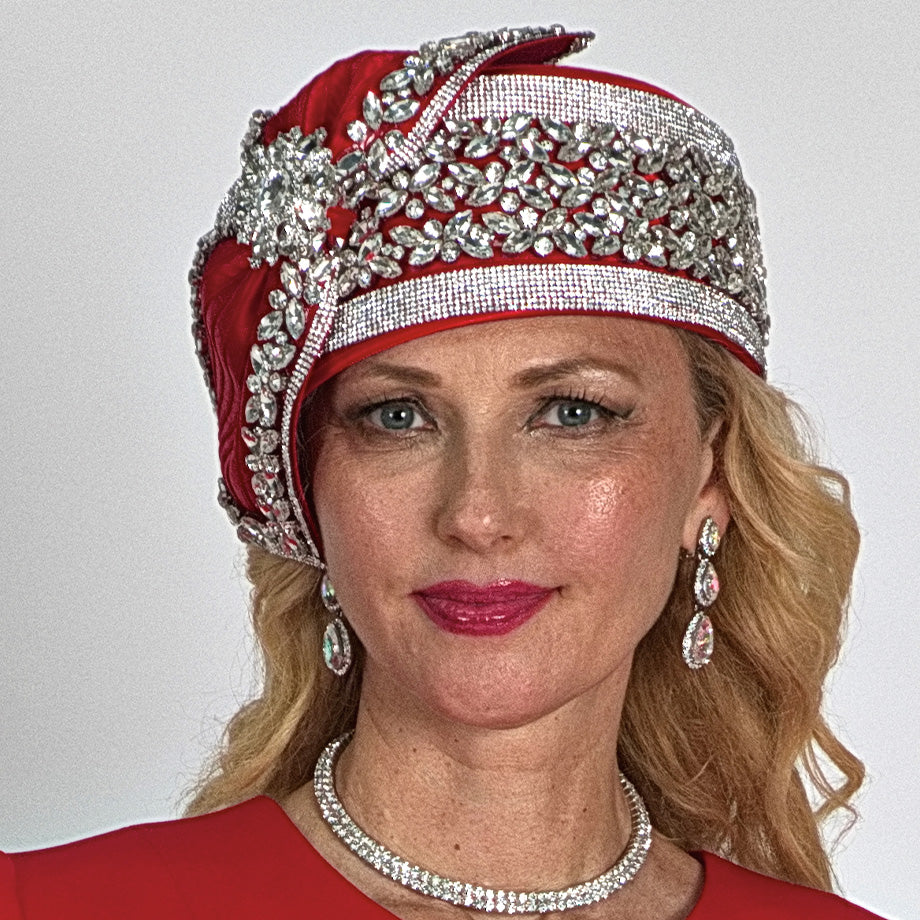 Lily And Taylor H150-RED Church Hat