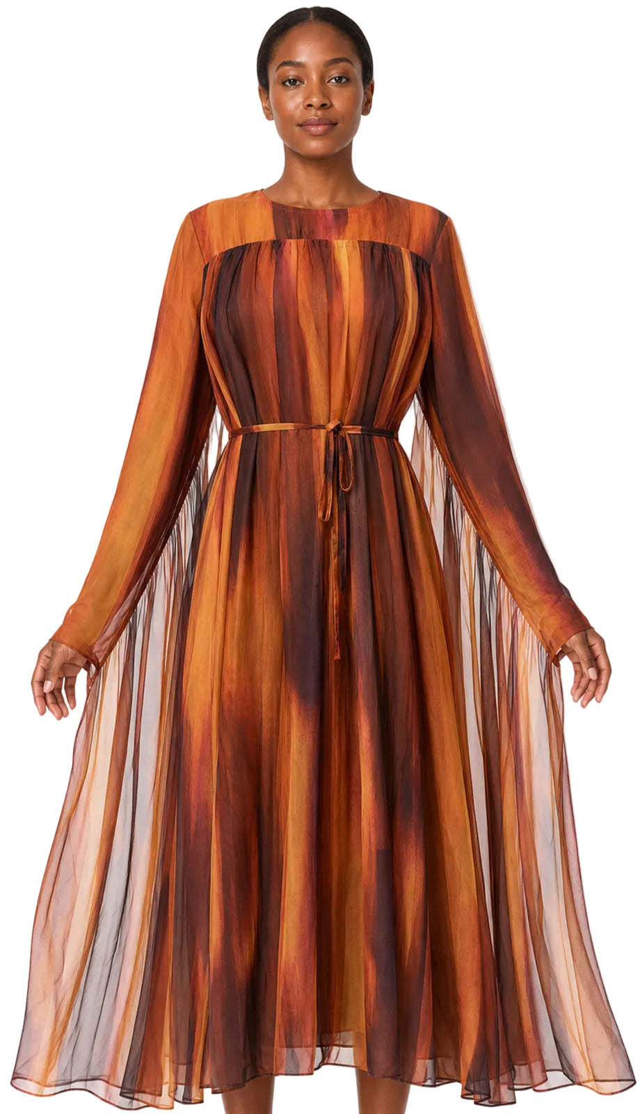 Giovanna D1718-BRN Church Dress