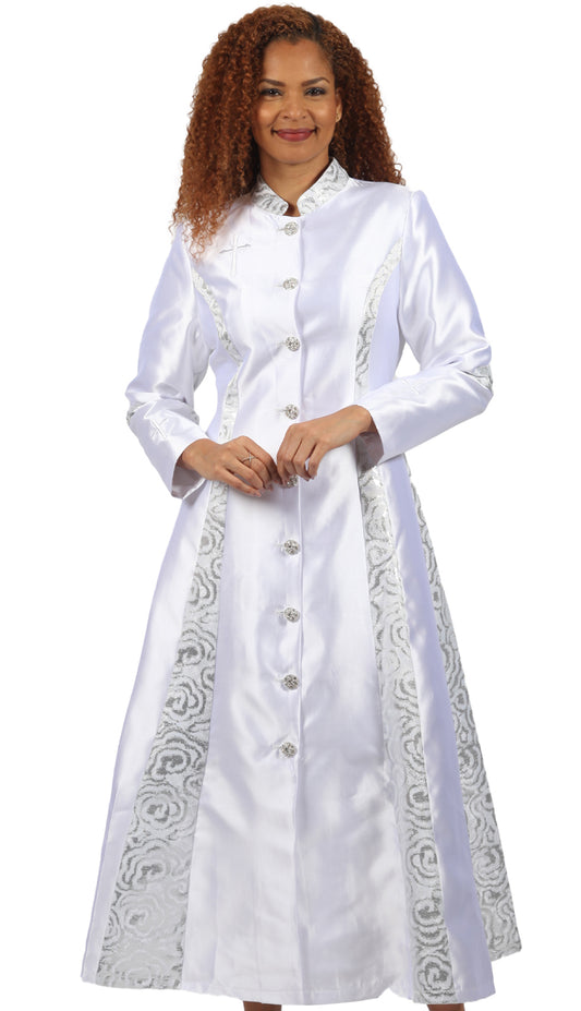 Diana Couture 8890-WHT Church Dress Robe