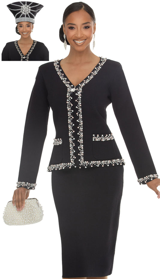 Donna Vinci 13472-BLK-H Church Hat