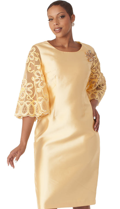 Chancele 9721-YEL-IH Church Dress