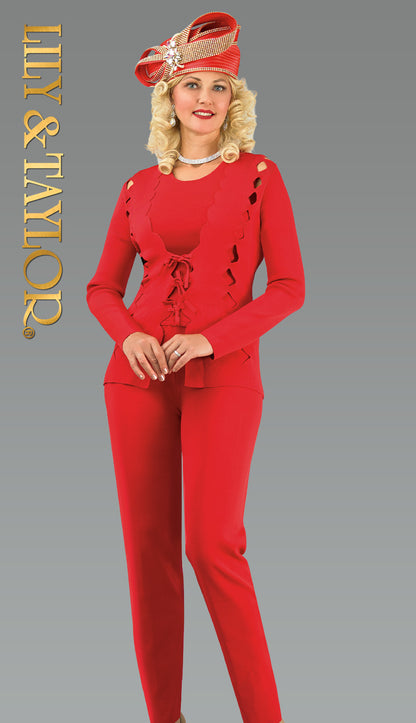 Lily And Taylor 818-RED-Hat Church Hat
