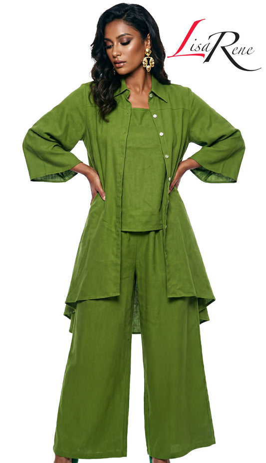 Lisa Rene 3392-GRN Church Suit