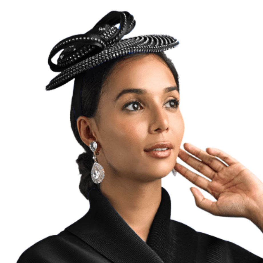 Lily And Taylor H981-BLK-IH Church Hat